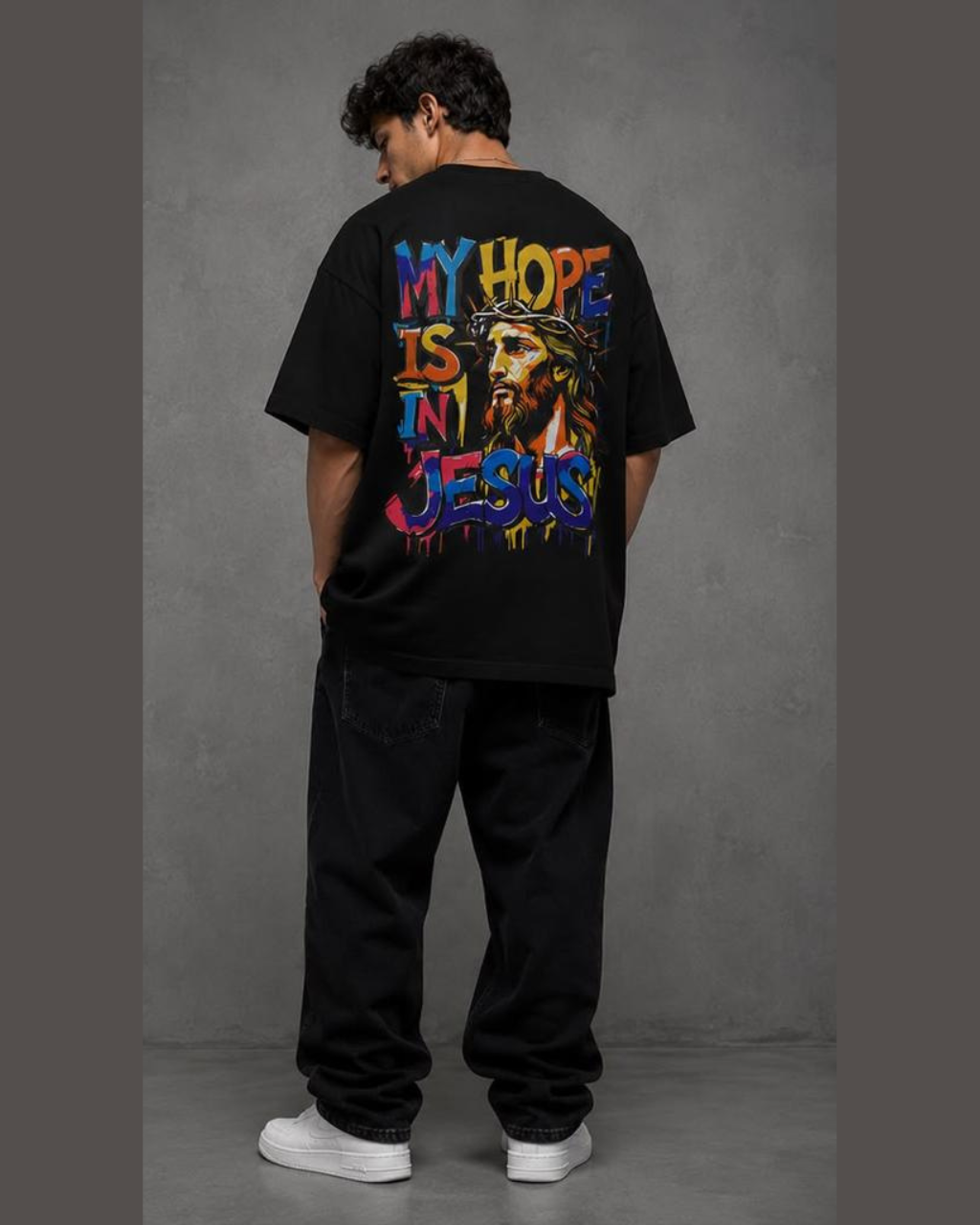 Camiseta Oversized "MY HOPE IS IN JESUS"