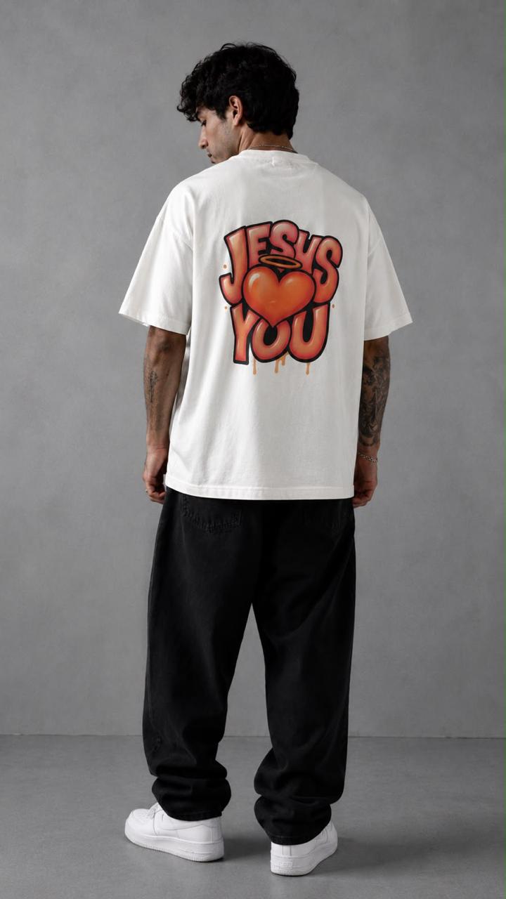 Camiseta Oversized "JESUS 'AMA' VOCÊ"