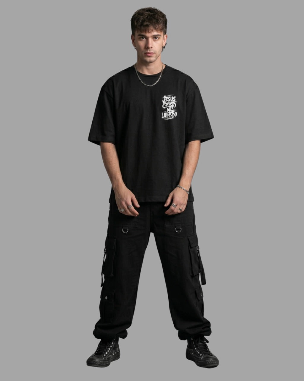 Camiseta Oversized "JESUS CRISTO ME LIBERTOU"