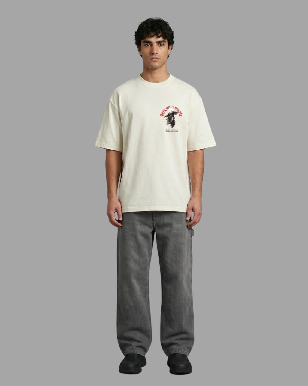 Camiseta Oversized "VENCEU A MORTE, RESSUSCITOU"