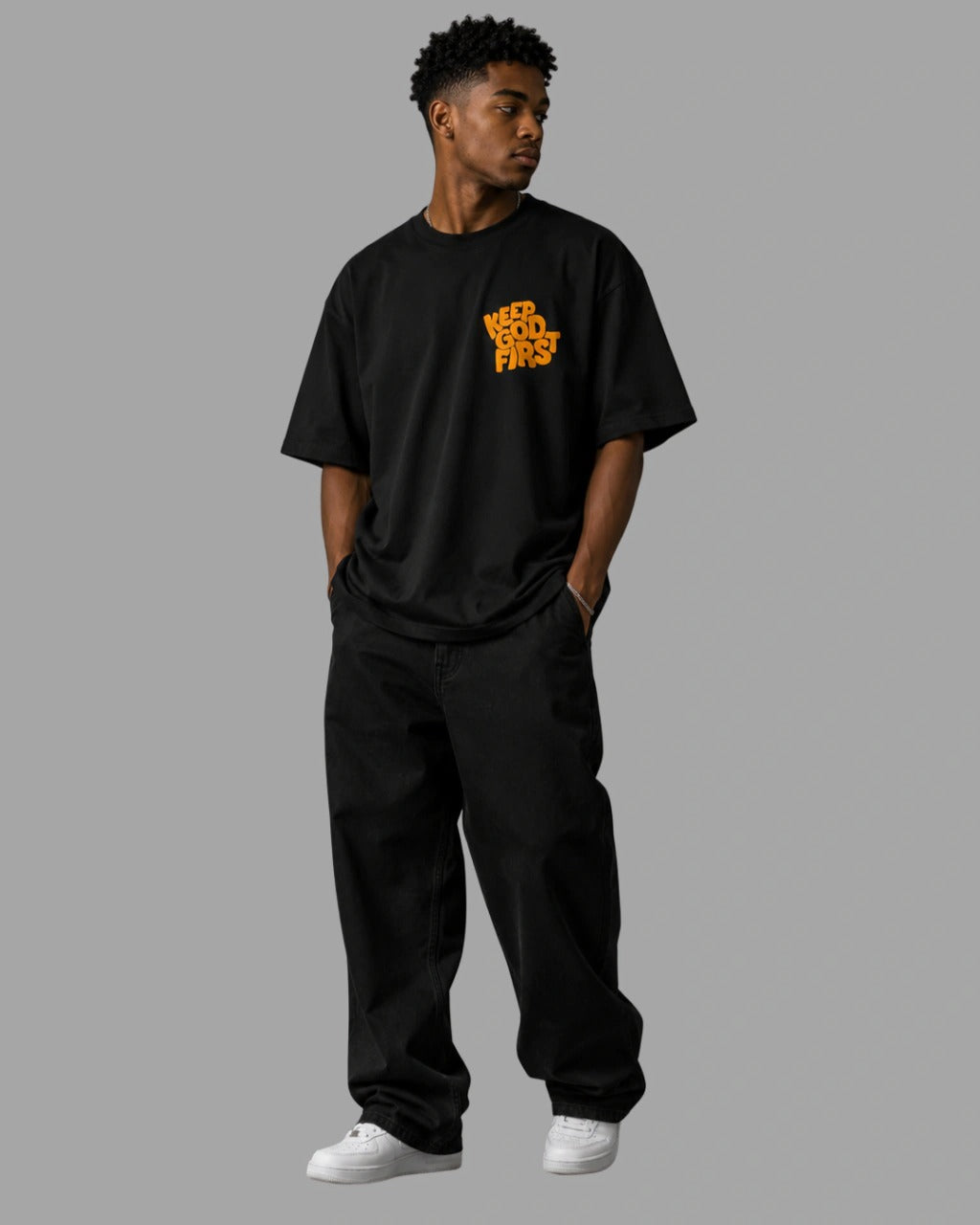 Camiseta Oversized "KEEP GOD FIRST"