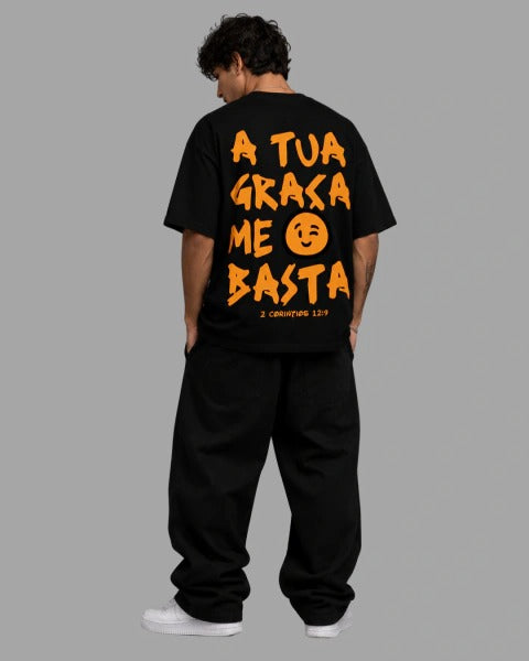 Camiseta Oversized "A TUA GRAÇA ME BASTA"