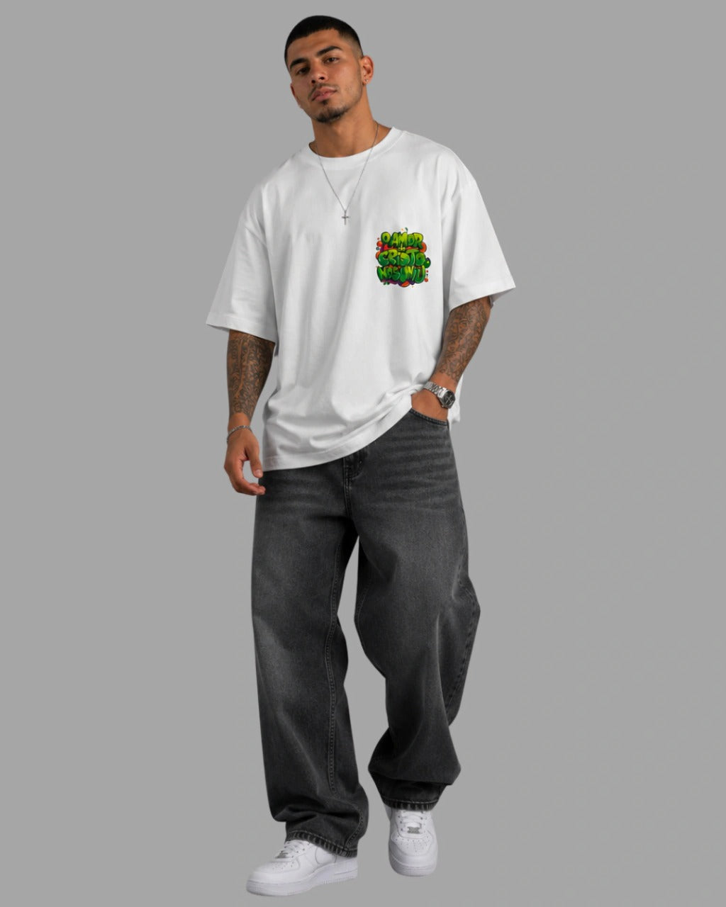 Camiseta Oversized "O AMOR DE CRISTO NOS UNIU"