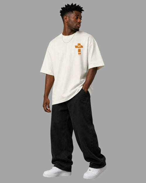 Camiseta Oversized "COROAI GRAÇA VIDA SALVAÇÃO"
